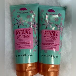 Tree Hut Peppermint Pearl Moisturizing Body Lotion set of 2 full size